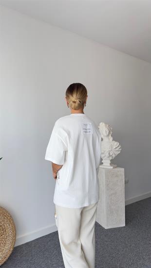 Yazı Ve Fermuar Detaylı Tasarım Tshirt