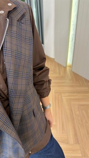 Patris Ekose Garnili Tasarım Blazer Ceket