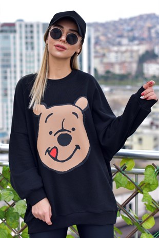 Ayıcık Baskı Sweatshirt