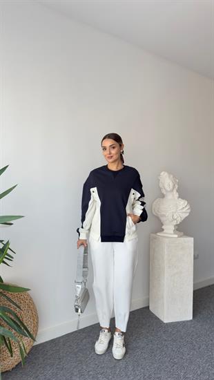 Orso Tws Model Kollar Paraşütlü Lacivert Sweatshirt