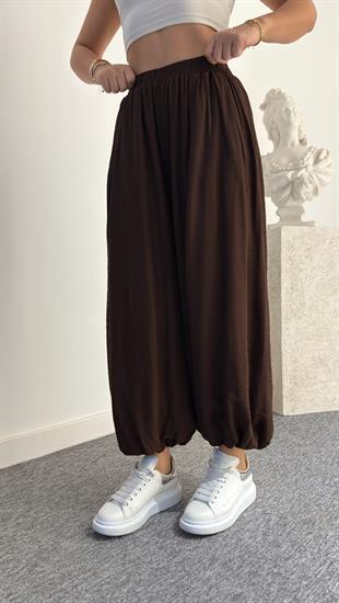 Kahve Rangis Şalvar Model Pantolon