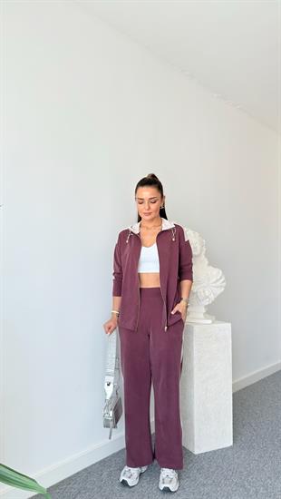 Bordo Labu Paraşüt Detaylı Modal Takım