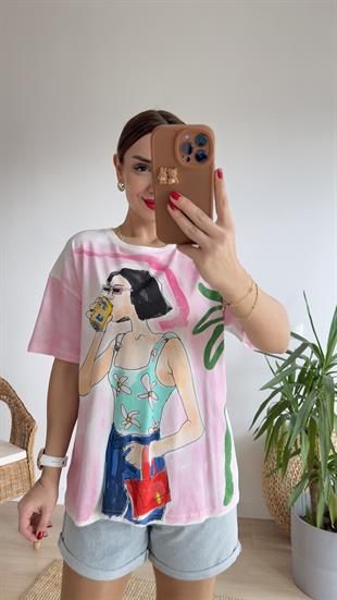 Dora Kız Baskılı Renkli Tshirt