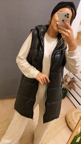 Zara Model Deri Yelek