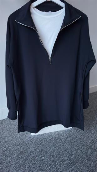 Yırtmaçlı Fermuar Detay Crep Laci Sweat