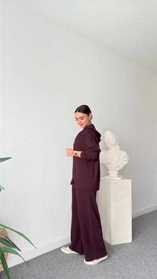 Bordo Çift Fermuarlı Oys Model Takım