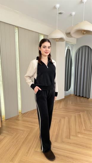 Siyah Nelia Paraşüt Detaylı Modal Takım