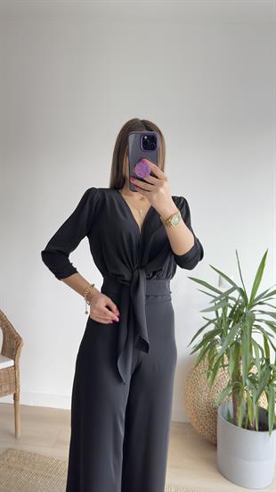 Roma Saten Bluz Pantolon Takım