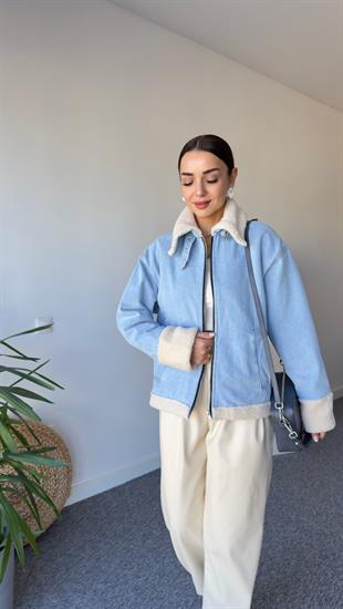 Marka Model İçi Peluş Kot Mont