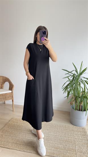 Orj Marka Lüx Kalite Basic Elbise 