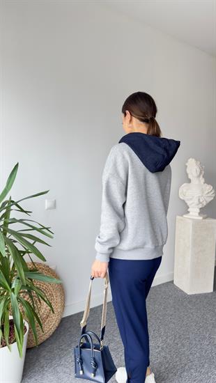 Zra Model Kot Detaylı Kapüşonlu Sweatshirt