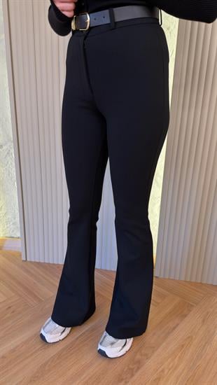 İspanyol Paça Kemerli Tayt Pantolon