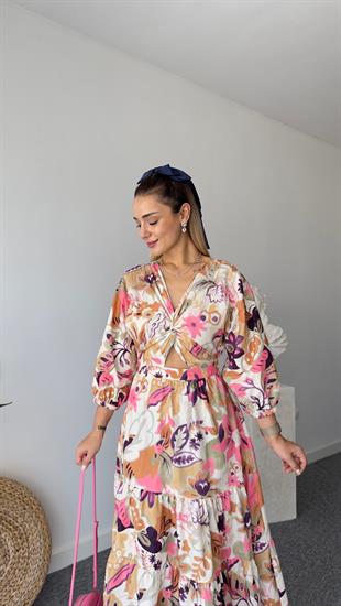 Wanda Zra Model Desenli Elbise