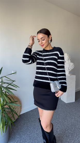 Grace Çizgili Yumoş Basic Kazak