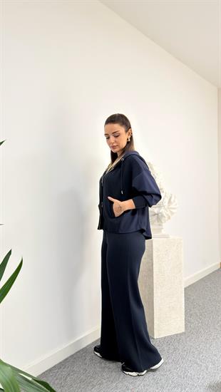 Lacivert Nau Modal Garnili Triko Takım