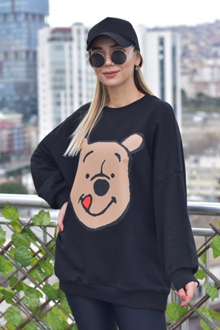 Ayıcık Baskı Sweatshirt