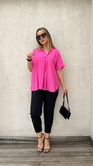 İpekyol Model Fuşya Basic Bluz