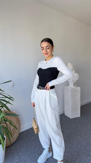 Target Büstiyer Görünümlü Bluz