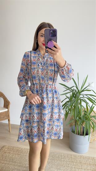 Bella Zra Model Katlı Elbise
