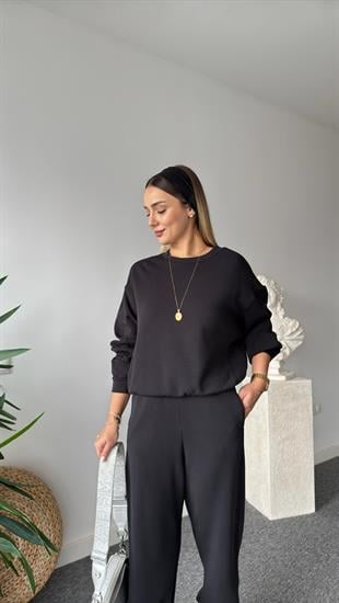 Batte Bisiklet Yaka Antrasit Modal Takım