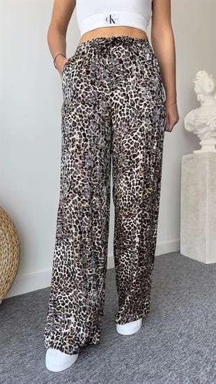 Corre Bel Lastikli Leopar Desen Pantolon