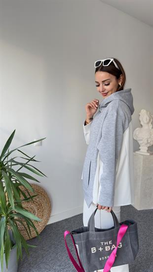 Zra Model Gri Şardonlu Sweatshirt