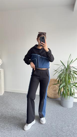 Boon Kot Detaylı Siyah Eşofman Takımı