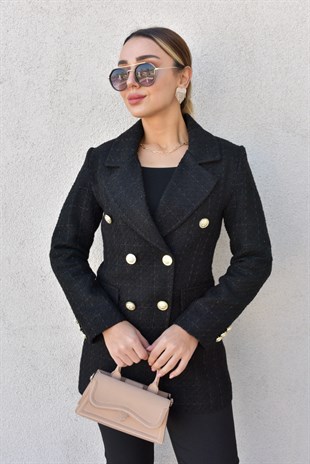 Zara Model Siyah Tüvit Blazer Ceket