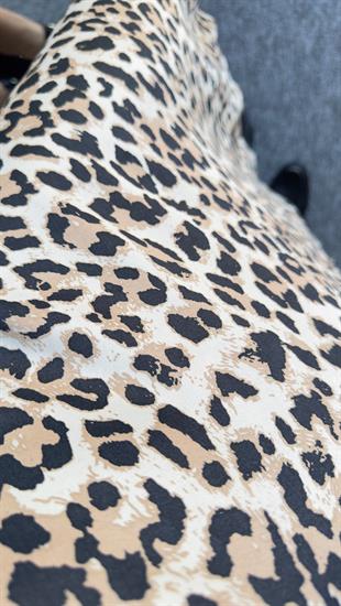 Tok Doku Leopar Desen Saten Etek