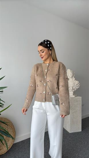 Luan Fiyonk Detaylı Marka Model Camel Hırka