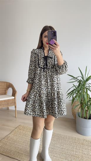 Teta Leopar Desen Elbise