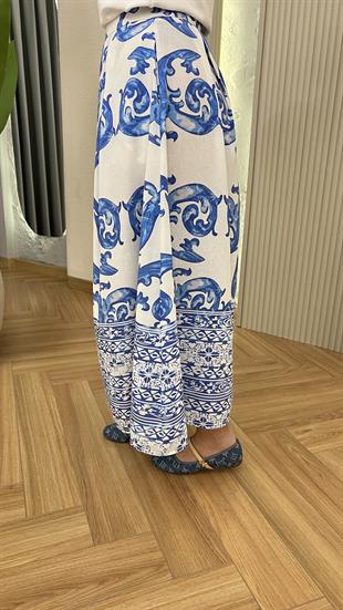Jenne Etnik Desen Muadil Keten Etek