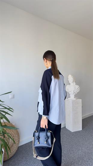 Glou Poplin Detay Sırt Düğmeli Modal Sweat