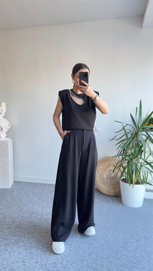 Orj Model Damla Taş İşlemeli Tshirt