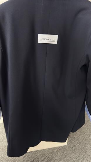 Sırtı Fermuarlı Lacivert Blazer Ceket