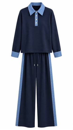 Venas Kot Garnili Sweat Pantolon Takım