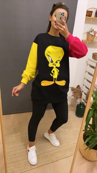 Kolları Renkli Siyah Tweety