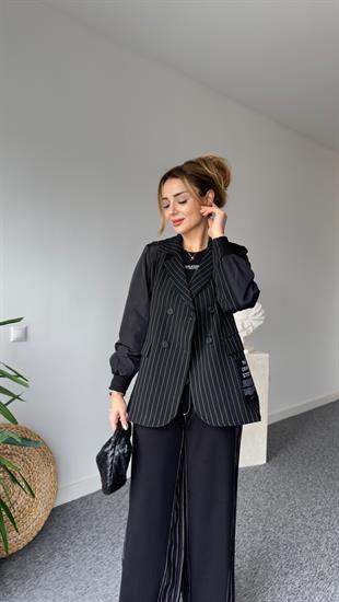 Que Paraşüt Detaylı Tasarım Blazer Ceket