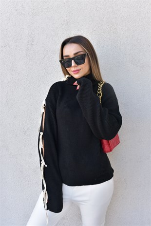 Twist Model Bağcık Detaylı Kazak