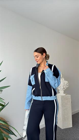 Lacivert Tero Kot Garnili Eşofman Takımı 