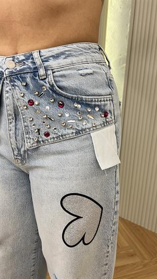Betta Taş Ve Baskı Detaylı Tasarım Jean 
