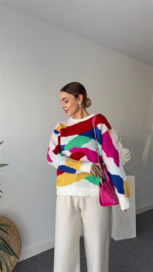 Derix Çok Renkli Kazak