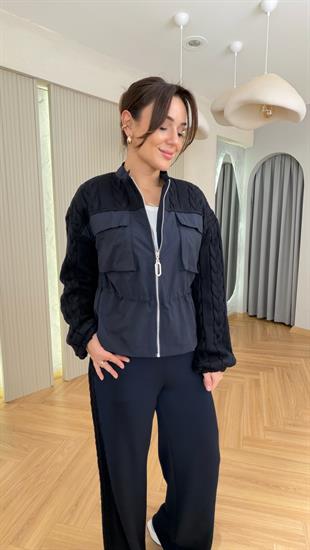 Lacivert Nueva Marka Muadili Triko Garnili Takım