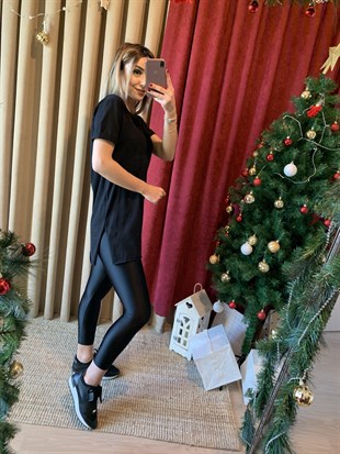 Yırtmaçlı Basic Tshirt