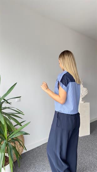 Nuse Fisto Detaylı Lacivert Gömlek