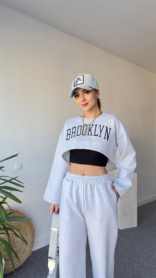 Çift Parça Siyah Atletli Brooklyn Sweat