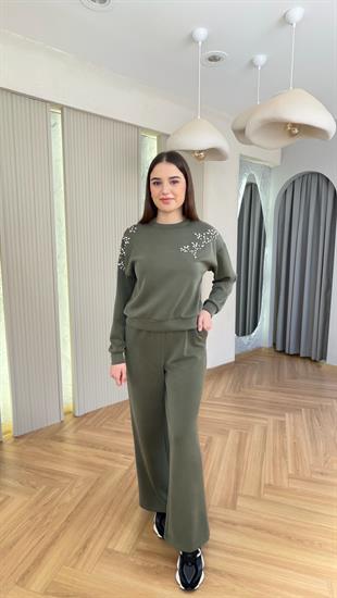 Yeşil Rebore Taş Detaylı Modal Takım