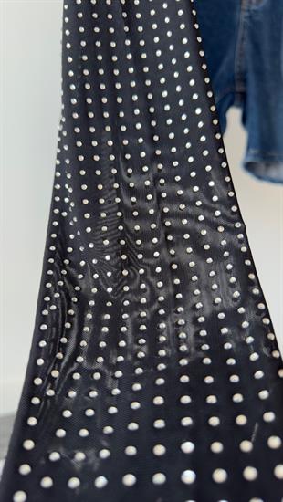 Mari Taşlı Siyah Bluz 