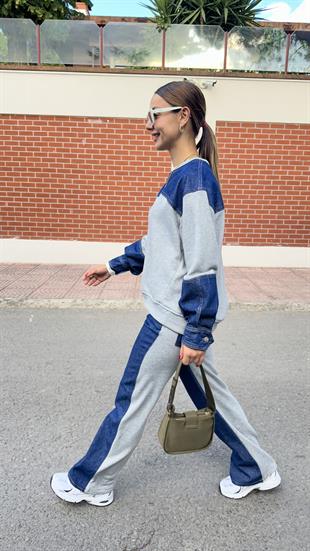 Jean Detaylı Zra Model Eşofman Takımı
