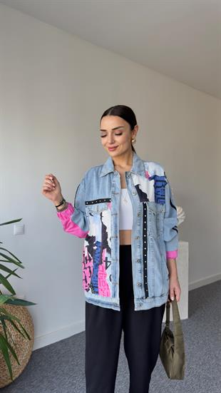 Livre Renkli Baskı Detay Tasarım Ceket